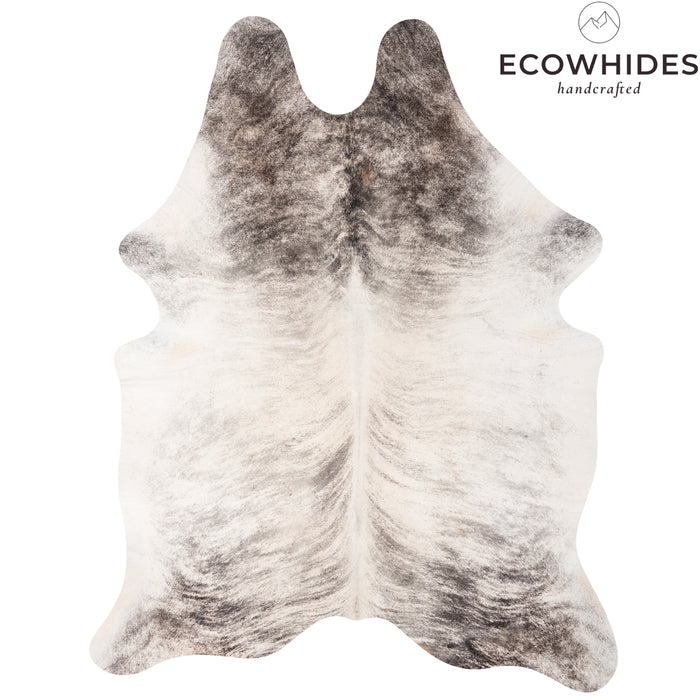 Brazilian Light Grey Brindle Cowhide Rug Size 8'8" L x 7'0" W 0893