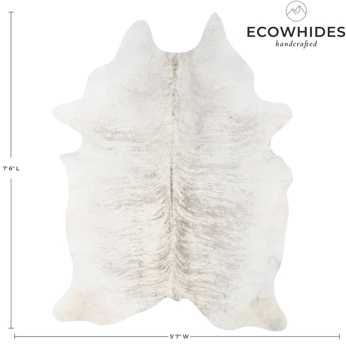 Brazilian Light Grey Brindle Cowhide Rug Size 7'6" L x 5'7" W 9227