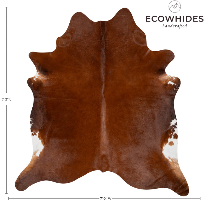 Brazilian Brown Cowhide Rug Size 7'2" L x 7'0" W 9661