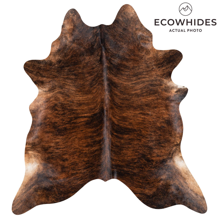 Brazilian Dark Brindle Cowhide Rug Size 6'9" L x 6'2" W 1019