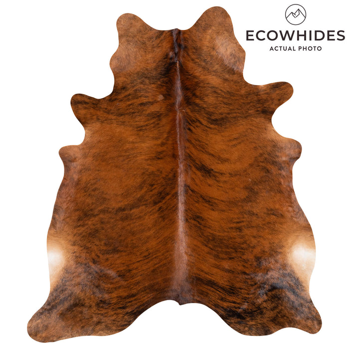 Brazilian Brindle Cowhide Rug Size 7'1" L x 6'1" W 1022