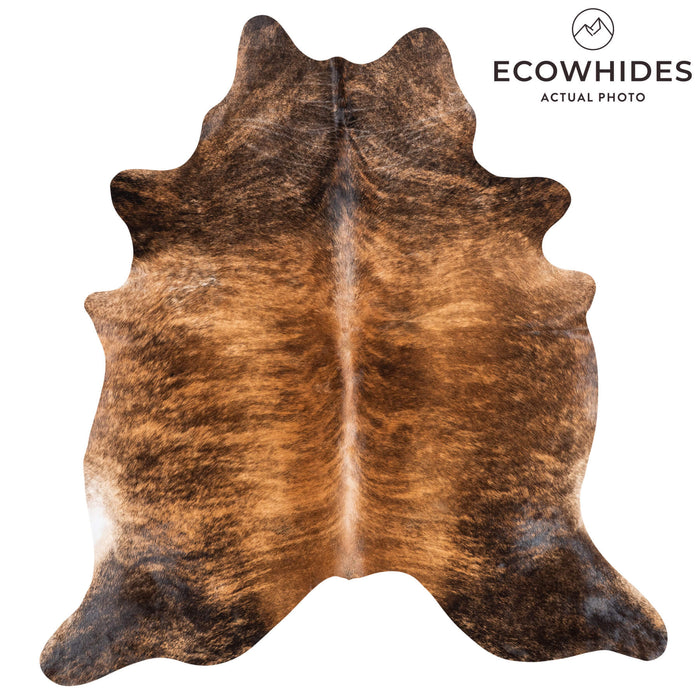 Brazilian Brindle Cowhide Rug Size 6'8" L x 6'2" W 1029