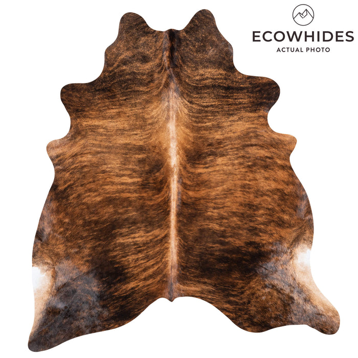 Brazilian Brindle Cowhide Rug Size 6'11" L x 6'5" W 1037