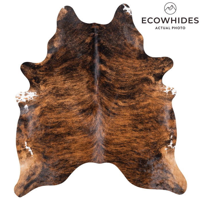 Brazilian Brindle Cowhide Rug Size 7'0" L x 6'2" W 1042