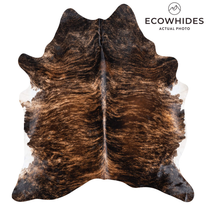 Brazilian Dark Brindle Cowhide Rug Size 7'4" L x 6'6" W 1050