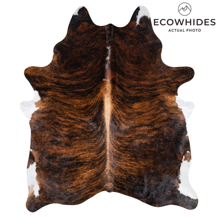 Brazilian Dark Brindle Cowhide Rug Size 7'7" L x 6'4" W 1055