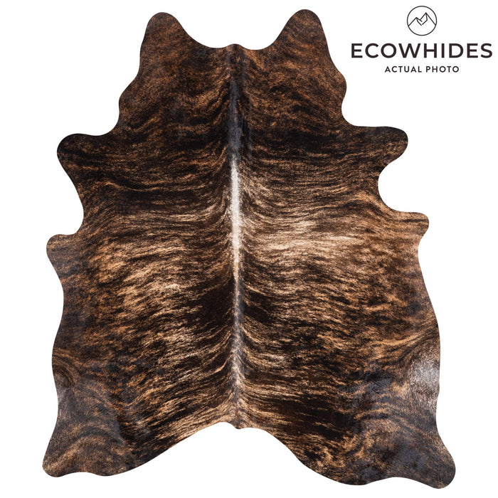 Brazilian Dark Brindle Cowhide Rug Size 7'9" L x 6'7" W 1058