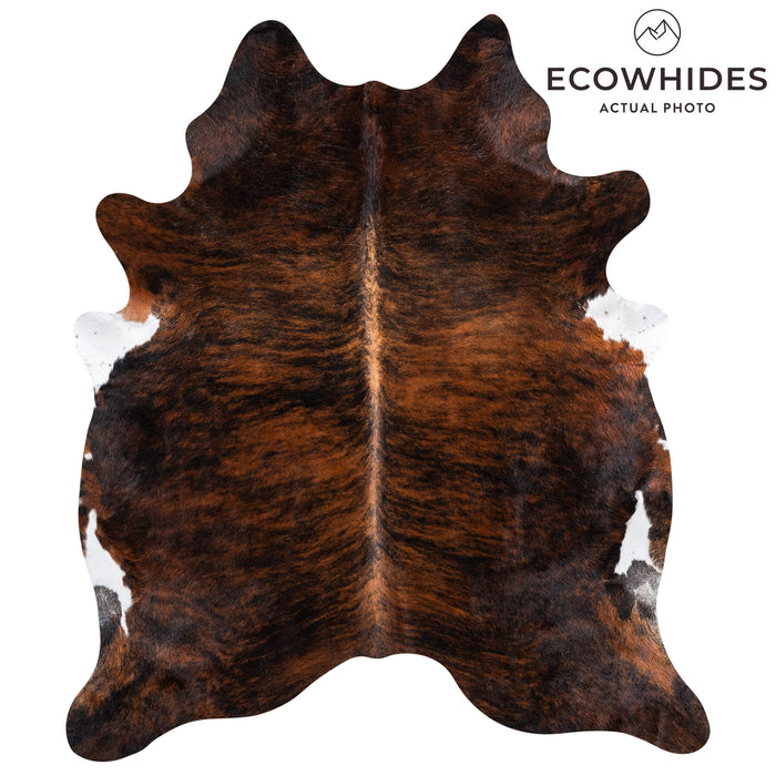 Brazilian Dark Brindle Cowhide Rug Size 7'5" L x 6'5" W 1062