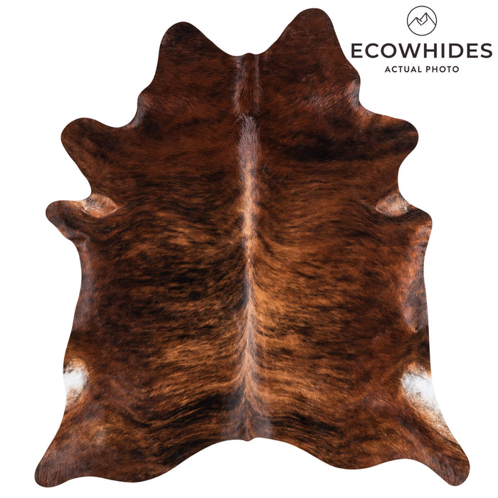 Brazilian Brindle Cowhide Rug Size 7'5" L x 6'7" W 1065