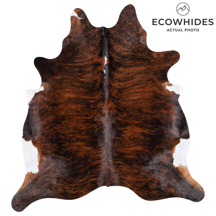 Brazilian Dark Brindle Cowhide Rug Size 7'3" L x 6'10" W 1070