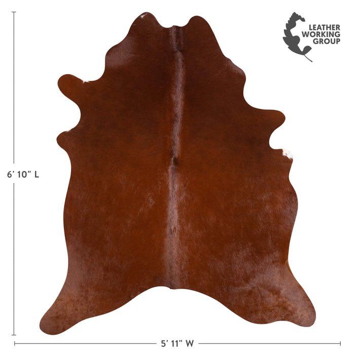 Brazilian Brown Cowhide Rug Size 6'10" L x 5'11" W 1072