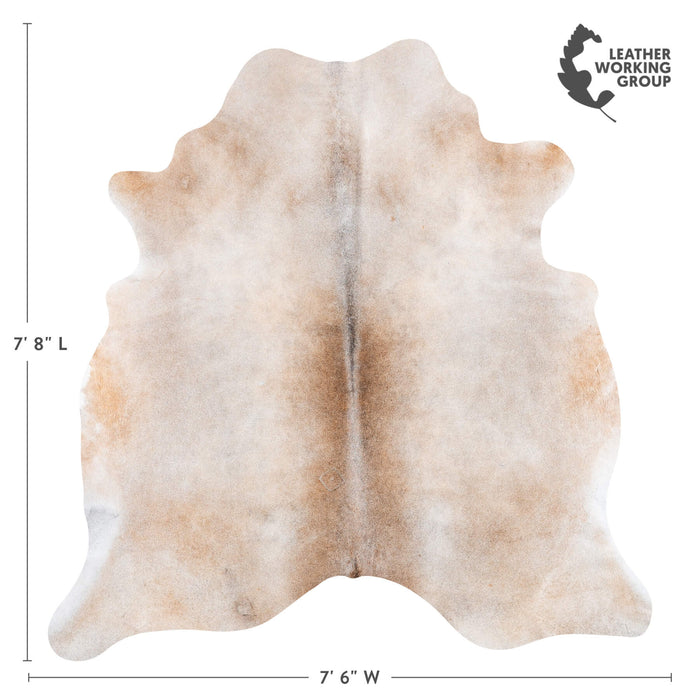 Brazilian Grey Palomino Cowhide Rug Size 7'8" L x 7'6" W 1073