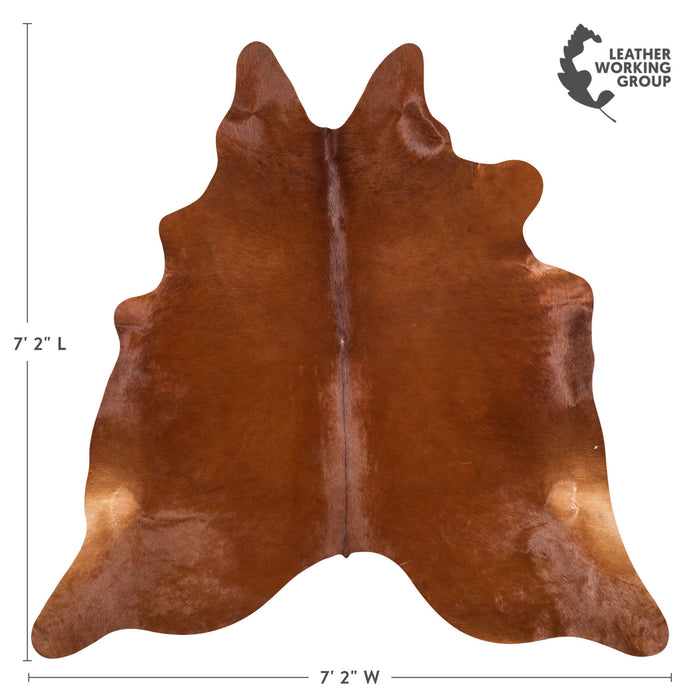 Brazilian Brown Cowhide Rug Size 7'2" L x 7'2" W 1088