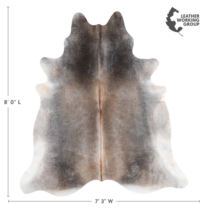Brazilian Grey Palomino Cowhide Rug Size 8'4" L x 7'6" W 1105
