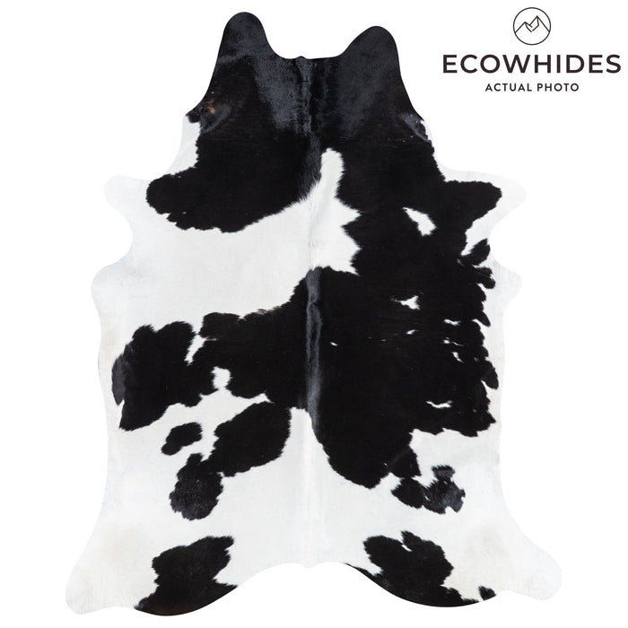 Brazilian Black and White Cowhide Rug Size 8'1" L x 6'7" W 1118
