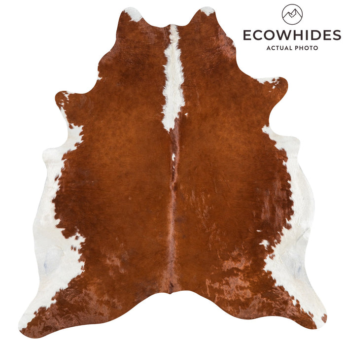 Brazilian Hereford Cowhide Rug Size 7'0" L x 6'5" W 1141