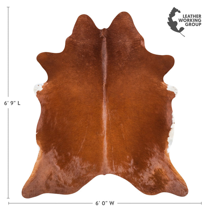 Brazilian Brown Cowhide Rug Size 6'9" L x 6'0" W 1188