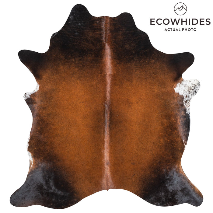 Brazilian Mahogany Cowhide Rug Size 7'2" L x 6'9" W 1193