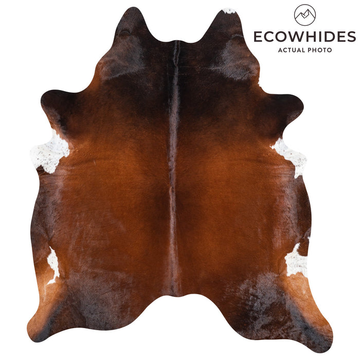 Brazilian Mahogany Cowhide Rug Size 7'10" L x 6'10" W 1199