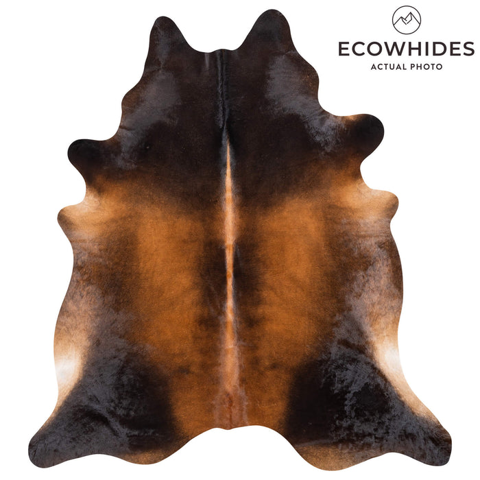 Brazilian Mahogany Cowhide Rug Size 7'10" L x 7'2" W 1206