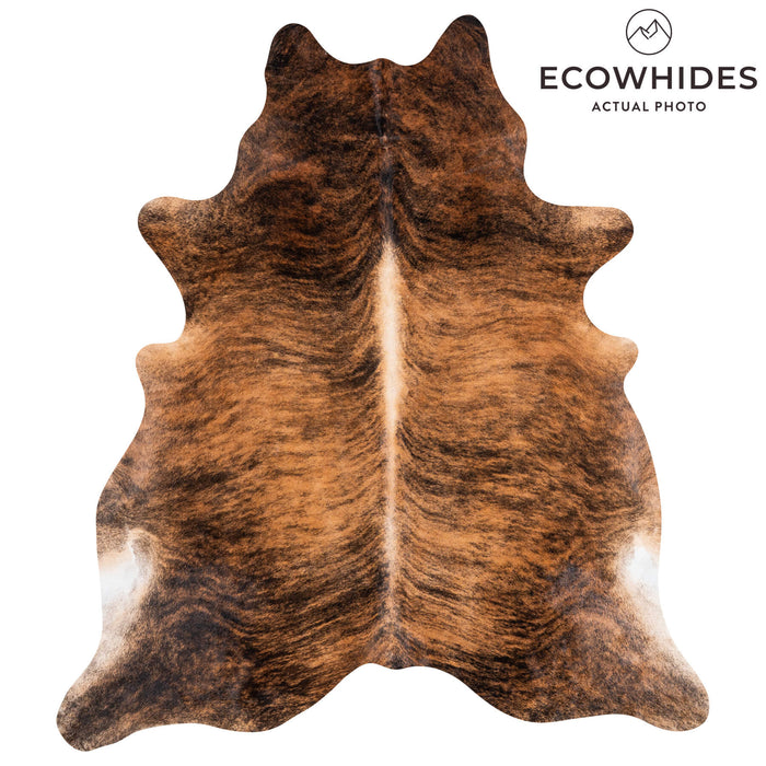Brazilian Brindle Cowhide Rug Size 8'2" L x 7'1" W 1208