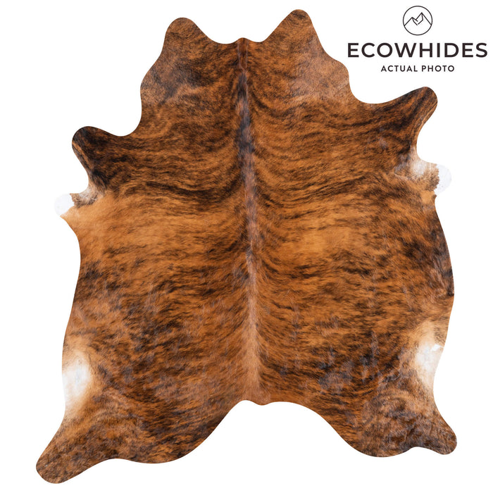 Brazilian Brindle Cowhide Rug Size 7'11" L x 7'0" W 1219