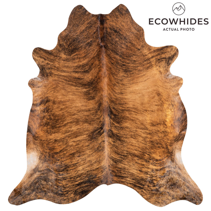 Brazilian Brindle Cowhide Rug Size 7'11" L x 7'4" W 1221