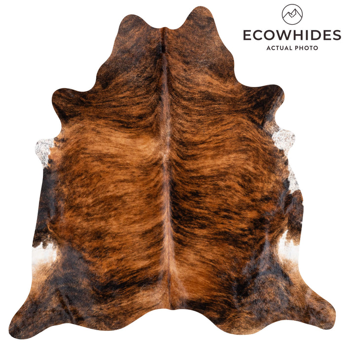 Brazilian Brindle Cowhide Rug Size 8'0" L x 7'8" W 1235