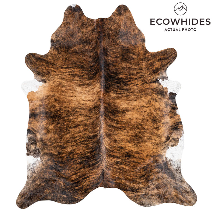Brazilian Brindle Cowhide Rug Size 7'11" L x 6'11" W 1242