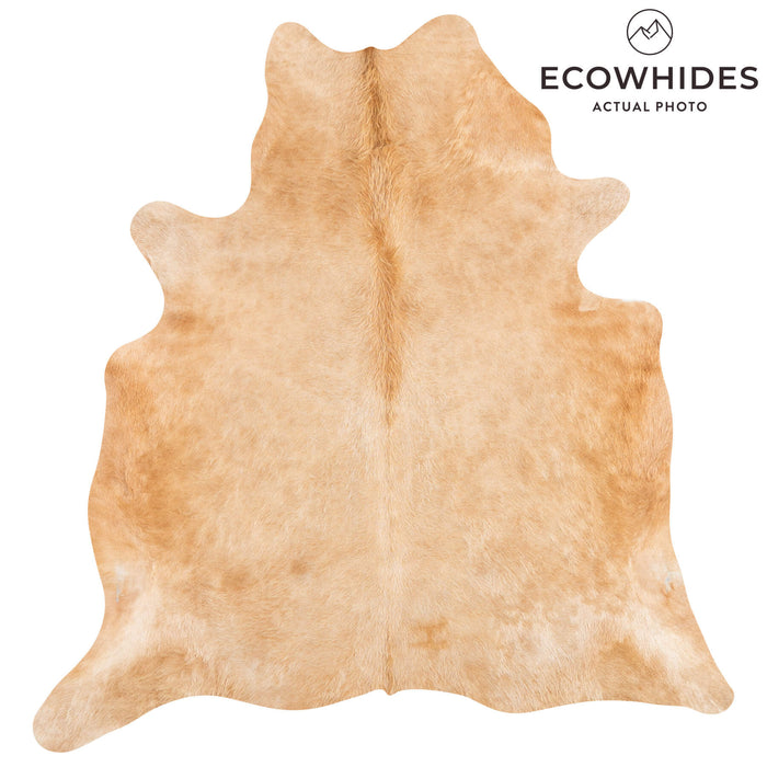 Brazilian Beige Cowhide Rug Size 7'1" L x 6'6" W 1244