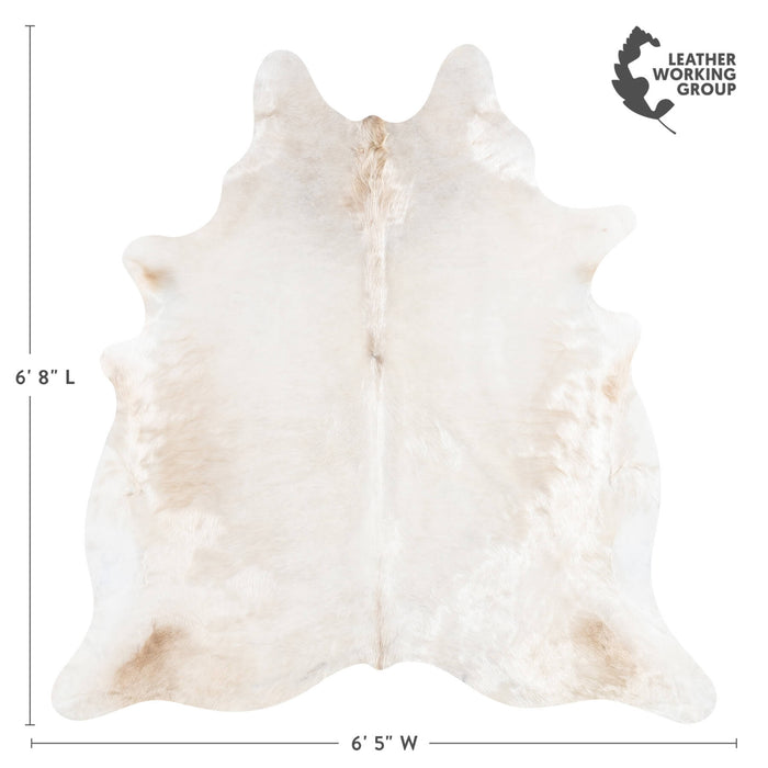 Brazilian Champagne Cowhide Rug Size 6'8" L x 6'5" W 1290