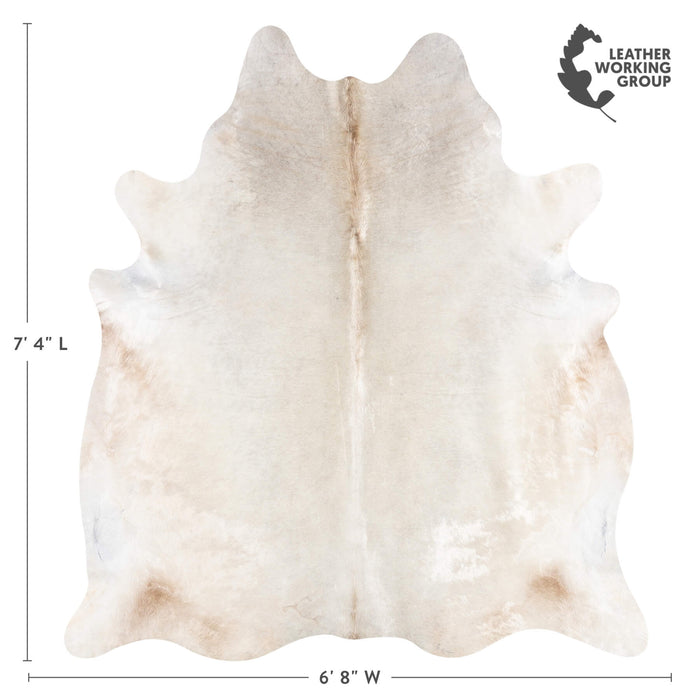 Brazilian Champagne Cowhide Rug Size 7'4" L x 6'8" W 1292