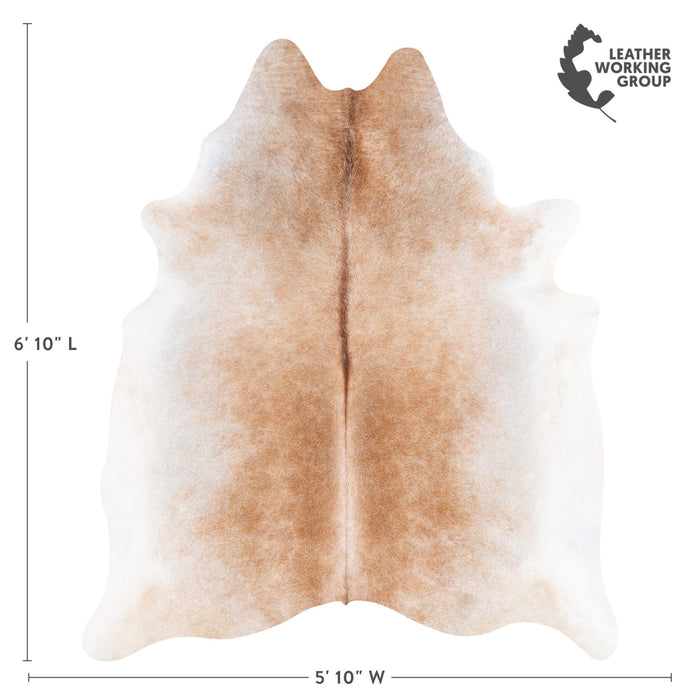 Brazilian Grey Palomino Cowhide Rug Size 6'10" L x 5'10" W 1298