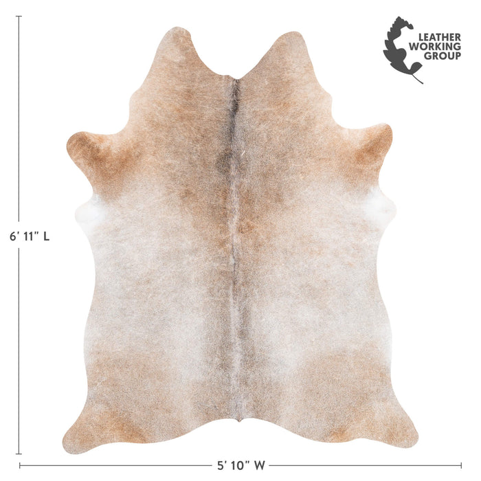 Brazilian Grey Palomino Cowhide Rug Size 6'11" L x 5'10" W 1300