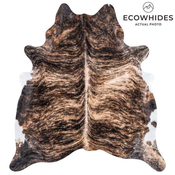 Brazilian Brindle Cowhide Rug Size 7'1" L x 6'7" W 1303