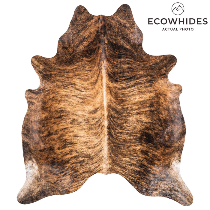 Brazilian Brindle Cowhide Rug Size 7'5" L x 6'6" W 1305