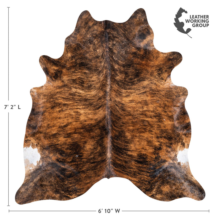 Brindle Cowhide Rug Size 7'2" L x 6'10" W 1310