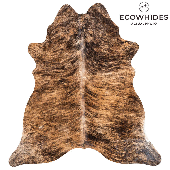 Brazilian Brindle Cowhide Rug Size 7'4" L x 6'8" W 1313
