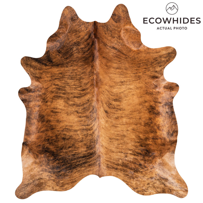 Brindle Cowhide Rug Size 7'1" L x 6'3" W 1321