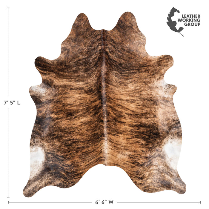 Brindle Cowhide Rug Size 7'5" L x 6'6" W 1338