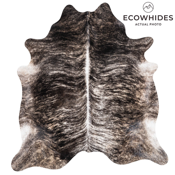 Light Grey Brindle Cowhide Rug Size 7'2" L x 6'6" W 1340