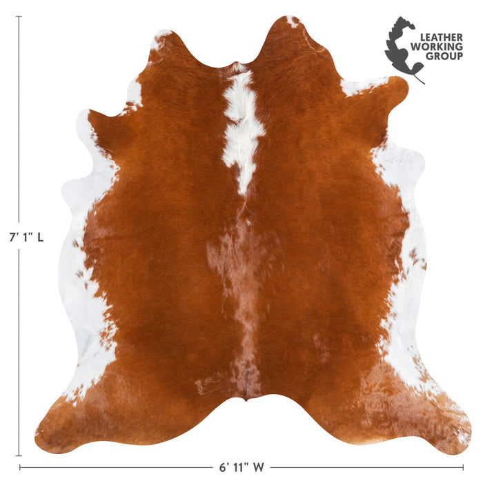 Hereford Cowhide Rug Size 7'1" L x 6'11" W 1351