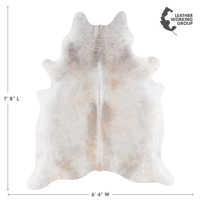 Brazilian Grey Palomino Cowhide Rug Size 7'8" L x 6'4" W 1376