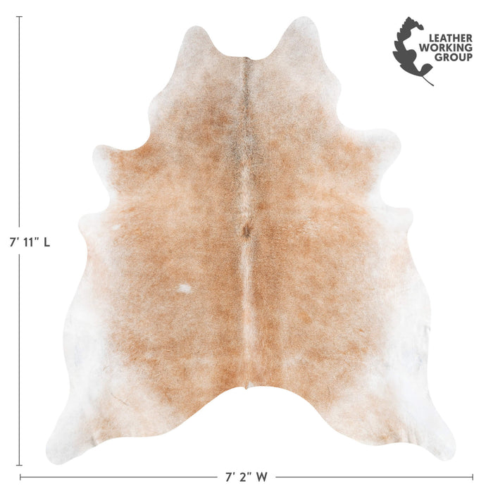 Grey Palomino Cowhide Rug Size 7'11" L x 7'2" W 1377