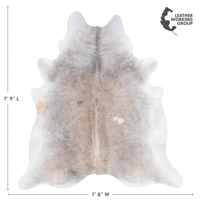 Grey Palomino Cowhide Rug Size 7'9" L x 7'8" W 1379