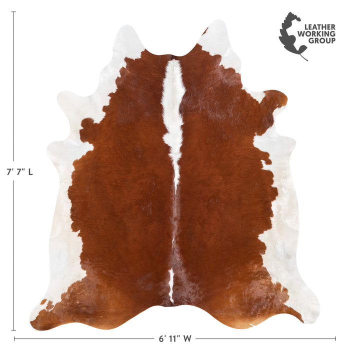 Brazilian Hereford Cowhide Rug Size 7'7" L x 6'11" W 1430