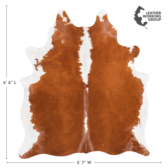 Brazilian Hereford Cowhide Rug Size 6'6" L x 5'7" W 1450