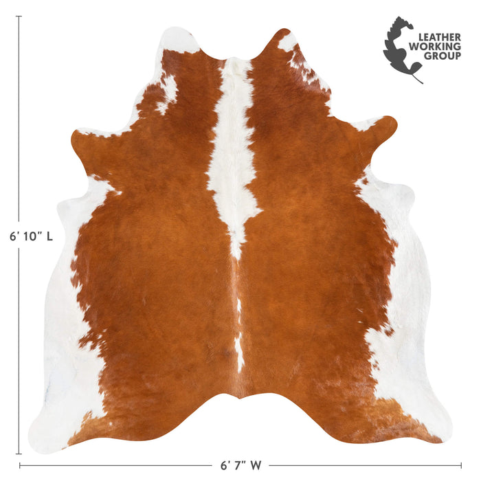 Brazilian Hereford Cowhide Rug Size 6'10" L x 6'7" W 1455