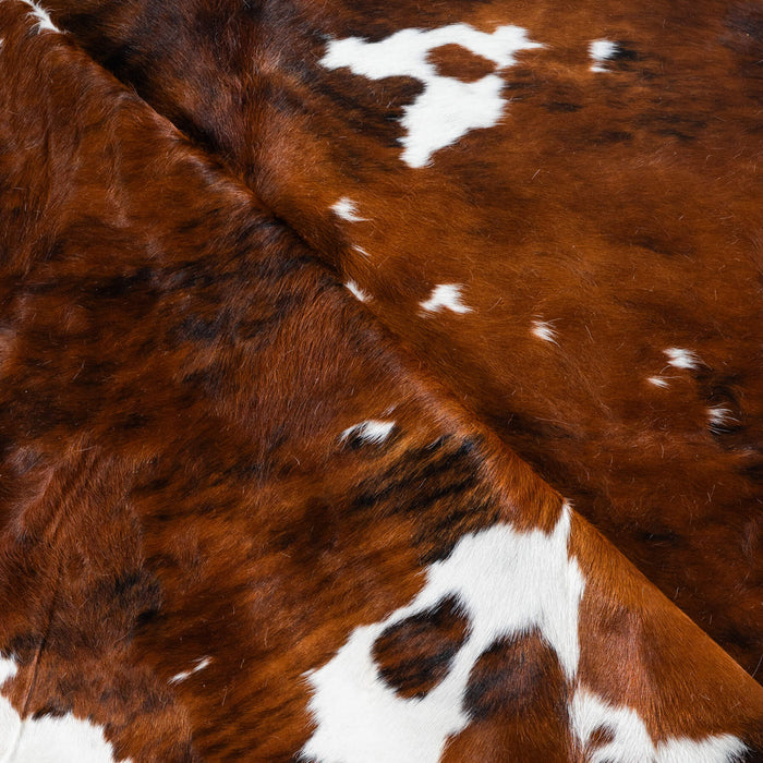 Tricolor Cowhide Rug Size 7'6" L x 6'11" W 1701