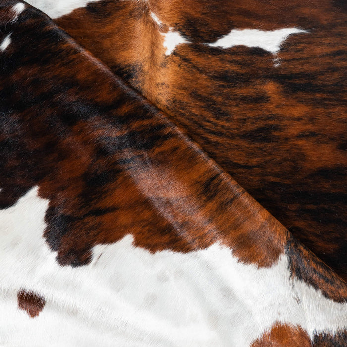 Tricolor Cowhide Rug Size 7'6" L x 6'10" W 1718